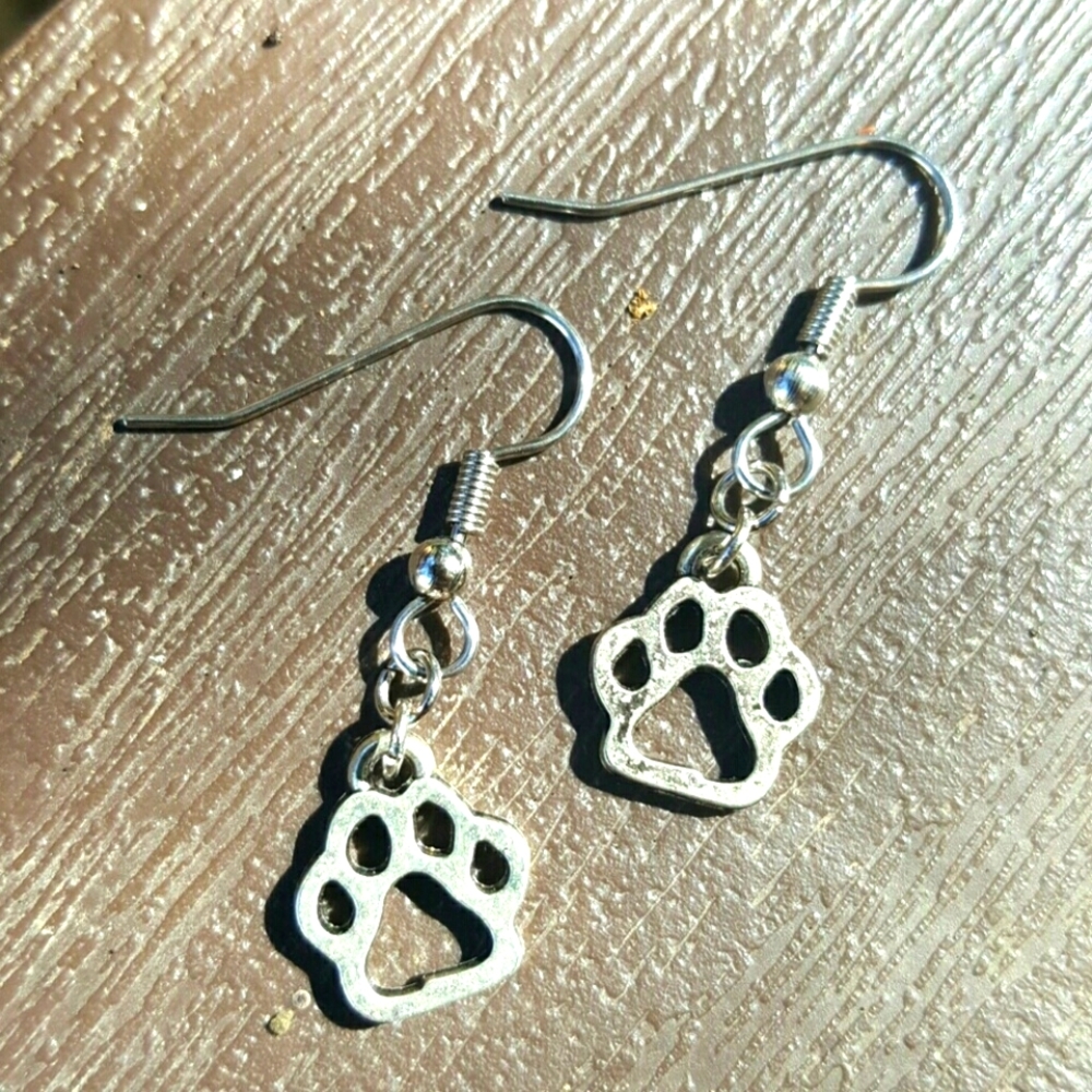 Paw prints Earrings dog mom